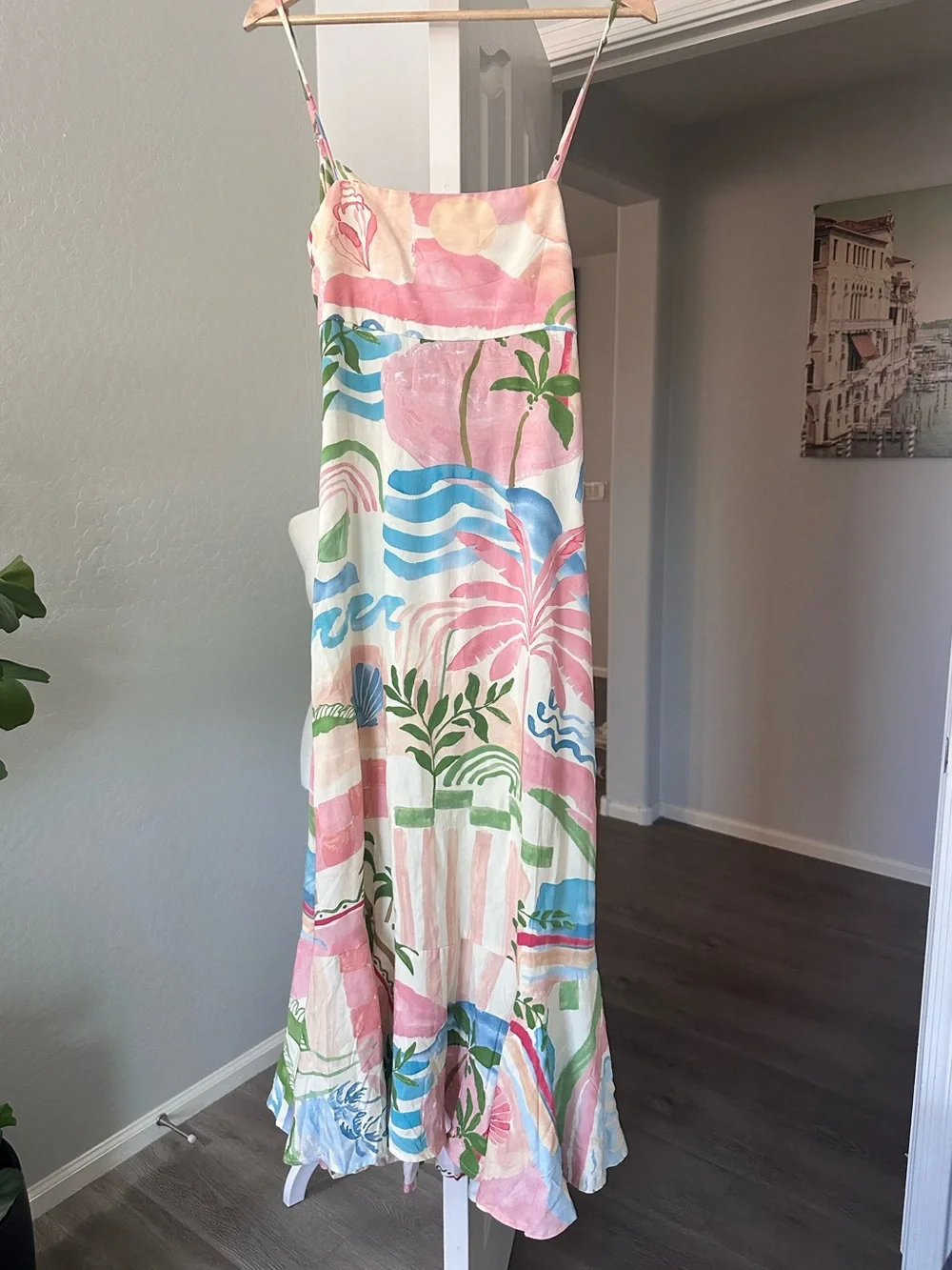 Paper Heart Coastal
Sleeveless Coastal Landscape
Print Maxi SZ S - Picture 3 of 4